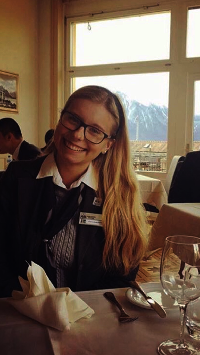 Swedish Student in Hotel Institute Montreux Switzerland